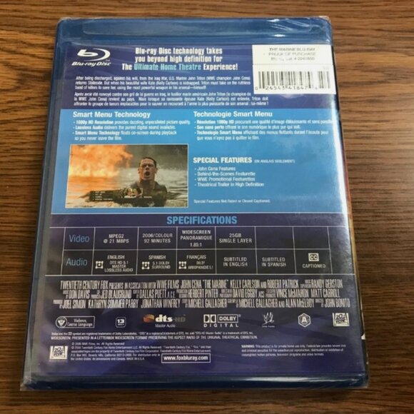 NEW The Marine Blu ray Brand New John Cena Robert Patrick Kelly Carlson - Picture 2 of 2